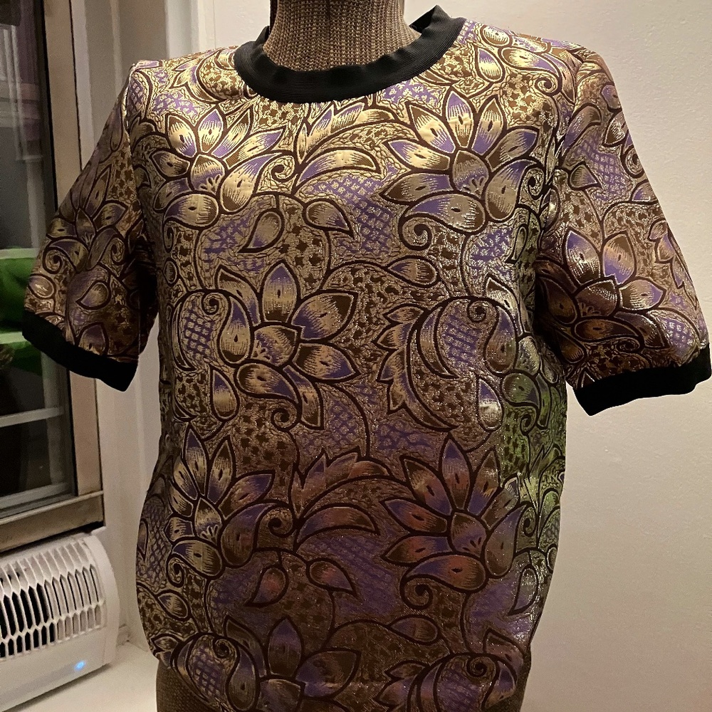 Marni @ HM Gold Jacquard Short Sleeved Shirt